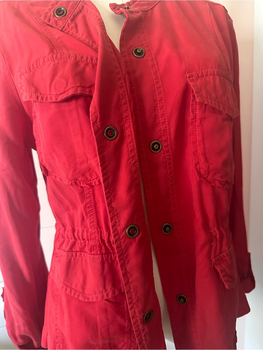 NEW Sanctuary Red Utility Jacket with Snap Front - Picture 2 of 8